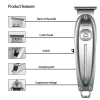 Trimmers Kemei Push Push Corps métallique Body professionnel Salon Huile Huile CARVINE CARVAGE RECHARGable COUPE COUPE CLIPPER KM1949