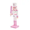 Party -Dekoration Q6PE 15in Pink Nutcracker Soldier Figur Weihnachten für Holiday Tabletop Puppet Home Bauernhaus