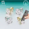 10K Złote Morsanite Diamentowe kolczyki dla kobiet Studs Ear Men High-end Biżuter Pass Tester Bezpłatna wysyłka