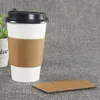 Tazze usa e getta cannuccia di carta manica manica isolante a calore coprire isolamento freddo protezione protezione da caffè esterno alimentazione versatile