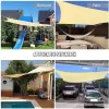 Schuilplaatsen 300D polyester schaduw zeil waterdichte vierkante rechthoek tuin luifel patio pool pool luifel zonneschaduw camping luifel luifel