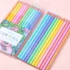 Crayons ecotree 12 pcs / boîte de compagnie Box pastel macaron crayon coloré mignon dessin professionnel dessin de couleur ensemble de crayons pour l'art et les fournitures scolaires