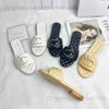 Slyckor läder mitt hälen broderade sandaler kvinnor tofflor designer sandal lady bröllop fest glider lägenheter fotled