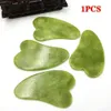 Massageboenar Rocks Jade Gua Sha Stone Natural Jade Facial Tool Board för spa skrapning Massage Tool Antistress Body Care Face Sculptor 240403