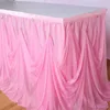 Tafel rok 6/9ft roze tier tutu decoratie plinten voor bruiloft baby shower verjaardagsfeestje