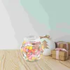 Opslagflessen houder snoeppotten deksels plastic zoete heldere thee kleine mini -items cookie container voedsel eten