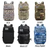 Bolsas 50l Mochila tática militar para homens Molle Camuflage 3 dias Backpack Hunting Camping Caminhando Rucksack Survival Bag Out Bag