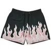 Men's Shorts Fashion Brand Flame Fitness Sports Running Quick Dry Basketball Trend Hair