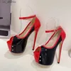 Chaussures habillées liyke 2024 Nouveau noir rouge talons haut