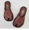 Casual Shoes Women's Mules Slip On Flat 2024 Summer äkta läder barfota kvinnliga lägenheter