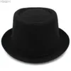 Chapeaux à bord large seau pour femmes en laine noire mixte de porc mixte chapeau Fedora trilby sunhat jazz fête en plein air