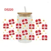 Window Stickers 3D UV DTF Cup Wraps Custom Christmas Design D5214