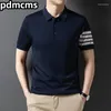 Männer polos europäischer Luxus-Polo-Hemd 2024 Sommer Männer T-Shirt Stripe Stripe Casual Brand Cool Clothingtraceles