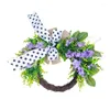 Decorative Flowers Vine And Flower Wreath Spring Artificial Hoop For Party Gathering Store Embellishment Door Shop Decors