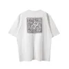 Letter Printing T-Shirt Men Women Tee Top Vintage Washed T Shirt
