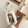 Storage Bags 8.5x13cm Cute Bear ID Credit Case Po Card Holder Star Chasing Pendant Cover Keychain Plush Protector