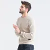 Pouchés pour hommes Pull sous-couches de cou rond d'hiver Portez des vêtements de tricots de mode Plover