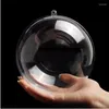 Décoration de fête 10 balles 4/6/7 / 8cm Transparent Open Plastic Christmas Decorations Ball Clear Bauble Ornement Cadeau