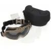 Okulary taktyczne gogle antyfogowe z mikro wentylatorami Outdoor Airsoft Protective Military Motocycle Goggle Safety Okulowanie do polowania