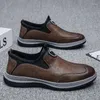 Casual Schuhe Größe 39-44 gehobene Männer Mode-Leder für Frühling Herbst Herren flacher Fahren Turnschuhe