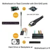 Kable komputerowe Złącza S Slimline SAS 4.0 SFF-8654 4i 38Pin Host do 4 29Pin