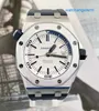 Athleisure AP pols Watch Royal Oak Offshore Series 15710st Precision Steel White Plate Quarter Blue Mens Fashion Leisure Business Sports Diving Machinery Watch