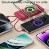 Phone Power Cell Banks New Wireless Bank 200000mAh Fast Magnetic Suction Portable Built-in Cable Three in One Durable Mobile Supply 2445