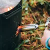 Levert houten handvat camping flamethrower vouwgas fakkel high power buitbranders houtskool brandende picknick bbq kookvlamethrower