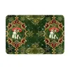 Carpets Green Baroque Christmas Doormat Rug Carpet Mat Footpad Polyester Anti-slip Absorbent Front Room Corridor Kitchen Bedroom