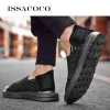 Sandals ISSACOCO Men's Summer Slippers Men Artificial Weaving Flat Shoes Outdoor Casual Shoes High Quality Nonslip Sandals Adult Beach