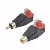 new 2024 1Pair RCA Audio Plug Socket Pressed Female Male DC Power Plugs Jack Connector Adapter For Coaxial Signal Conversion Tuning Linefor
