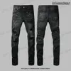 Lila Jeans Designer Herren Jeans High -End -Jeans Designer Jeans Schwarze Jeans Slim Fit eng dorn, schlanker, vielseitiger täglicher lässiger lila Jeans 619