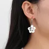 Boucles d'oreilles de cerceau fleur unift pour les femmes en acier inoxydable à la mode romantique Our-oreille piercing bijoux de la Saint-Valentin cadeau