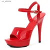 Dress Shoes LTARTA Womens Sandals Sexy High Heels Platrom Colorful Thin Head Red Fish Fashion LFD H240403DCU8