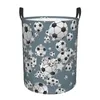 Laundry Bags Waterproof Storage Bag Funny Soccer Balls And Stars Household Dirty Basket Folding Bucket Clothes Toys Organizer