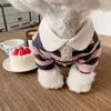 Dog Apparel Clothes Schnauzer Teddy Polo Shirt Summer Dress Striped Pet T-Shirt Costume Soft Pullover Suit For Puppy