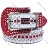 2023 with Red B Buckle Bb Belt Simon Mens Womens Waistband for Birthday Gift Luxury Designer Belt Retro Needle Buckle Belts 20 Color Crystal Diamond Missseller 737