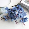 Dekorativa blommor Party Orchid Hushåll Magnolia Flower Pography Props Wedding Bouquet Fake Table Decoration Artificial