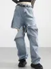 レディースジーンズレッドダチック2は、女性用のくぼんだバギーを着用します。