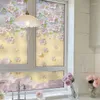 Window Stickers Decorative Film Color Flower Privacy Glass No Glue Self-adhesive Sticker PVC 45x100cm