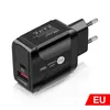 Caricatore PD12W 5v2a Caricatore del telefono cellulare UE US UK CARCHING Adattatore Type-C Adattatore PD+USB Ricarica nuova Caricatore da viaggio