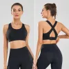 BRAS Women Sports BH stockproof Gym Fitness Vest Wide Shoulder Strap Yoga Underwear Front Zipper Brassier Crop Top Plus Size 5xl
