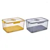 Storage Bottles Plastic Box Container With Lid And Drain Tray Timing Function Fridge Produce Saver Refrigerator Organizer Dropship