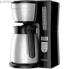 Kaffeemaschinen Dutrieux Kaffeemaschine 12 Tasse Heiße programmierte Kaffeemaschine mit automatischer Reinigung und starke Braufunktion Y240403