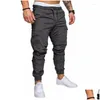 Pantalon pour hommes tissu tissu décontracté avec poches mtifonctionnelles pour hommes 2024 Design Dernier Style Drop Livrètre vêtements Vêtements OT3C6