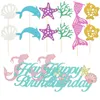 Décoration de fête 14pcs décor de gâteau de vacances en papier cupcake topper accessoire décoratif