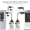 Cabos de computador Connectores SABA 2 em 1 SATA para USB3.0 Adaptador Tipo C Up 6 Gbps Suporte de alta velocidade 2,5 polegadas Externo HDD SSD Driv