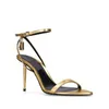Tomlies Fordlies -Sandal Sandal Pointy Toe Padlock Lock 105mm Gold Heels Bicolor Ankle-Strap Sandaler Naked Leather Pop Heel Sandals 35-43