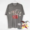T-shirt maschile batik lavato t-shirt rrr123 uomini donne marroni rrr 123 maglietta vintage tops tee j240402