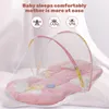 Baby Mosquito Net Foldable Portable Baby Travel Bed Crib Tent with Cushion Pillow for Park Beach Rooms 240326